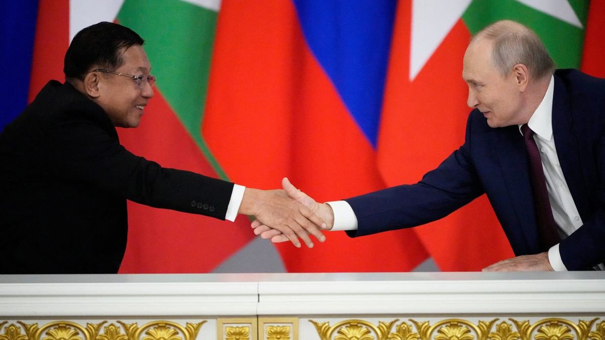 Putin Celebrates 'Especially Trusting' Bond with Myanmar's Military Leader Min Aung Hlaing