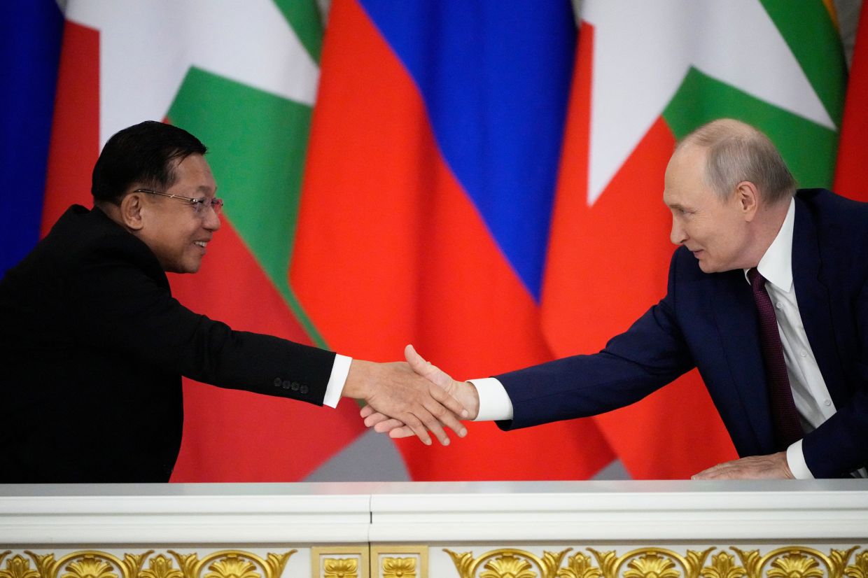 Putin Celebrates 'Especially Trusting' Bond with Myanmar's Military Leader Min Aung Hlaing