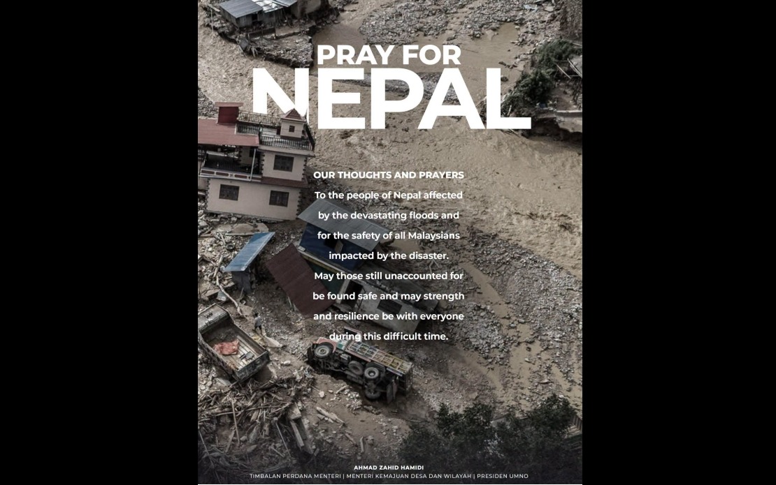 Ahmad Zahid Voices Concern Over Malaysian Nationals Caught in Nepal Floods Disaster