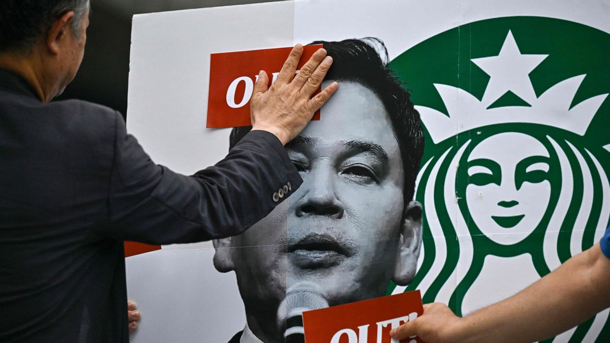 South Korean police interrogate Starbucks executive over insensitive 'Tank Day' promotion