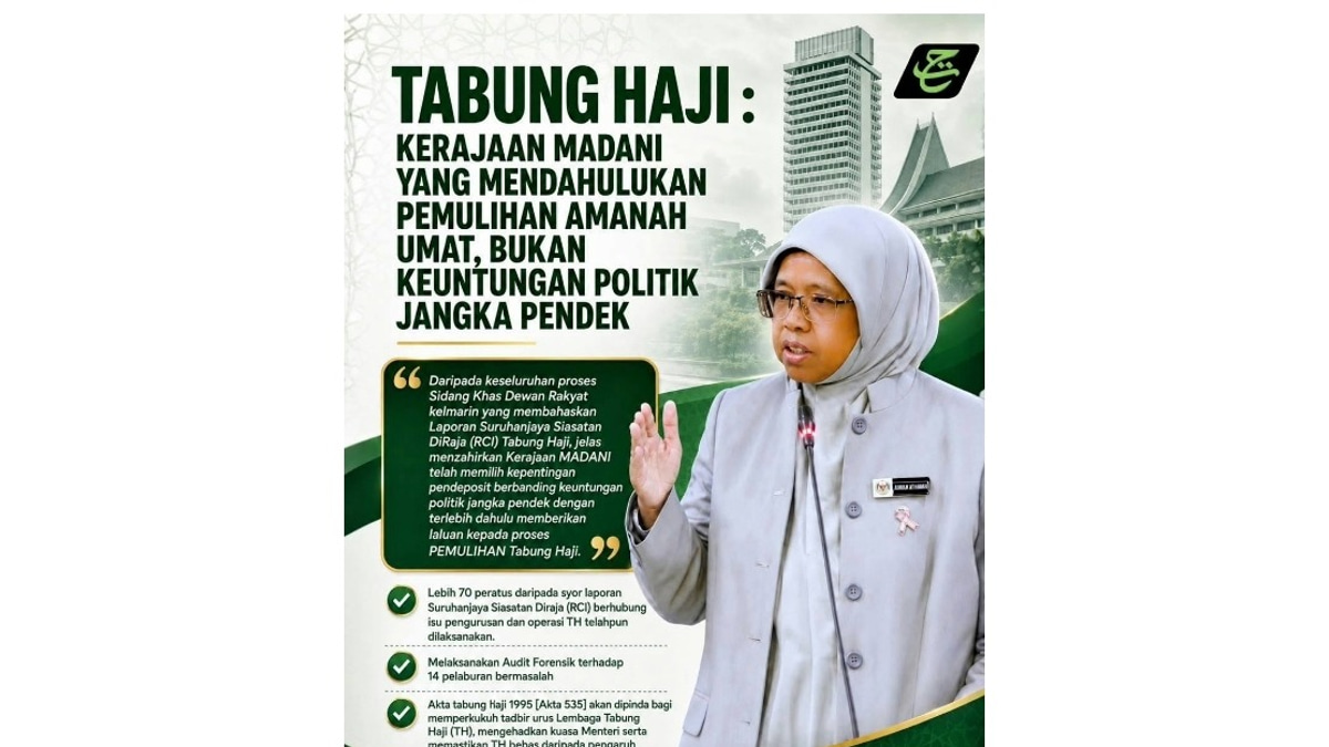 Government Prioritises Tabung Haji Depositors Over Political Gains, Says Aiman Athirah