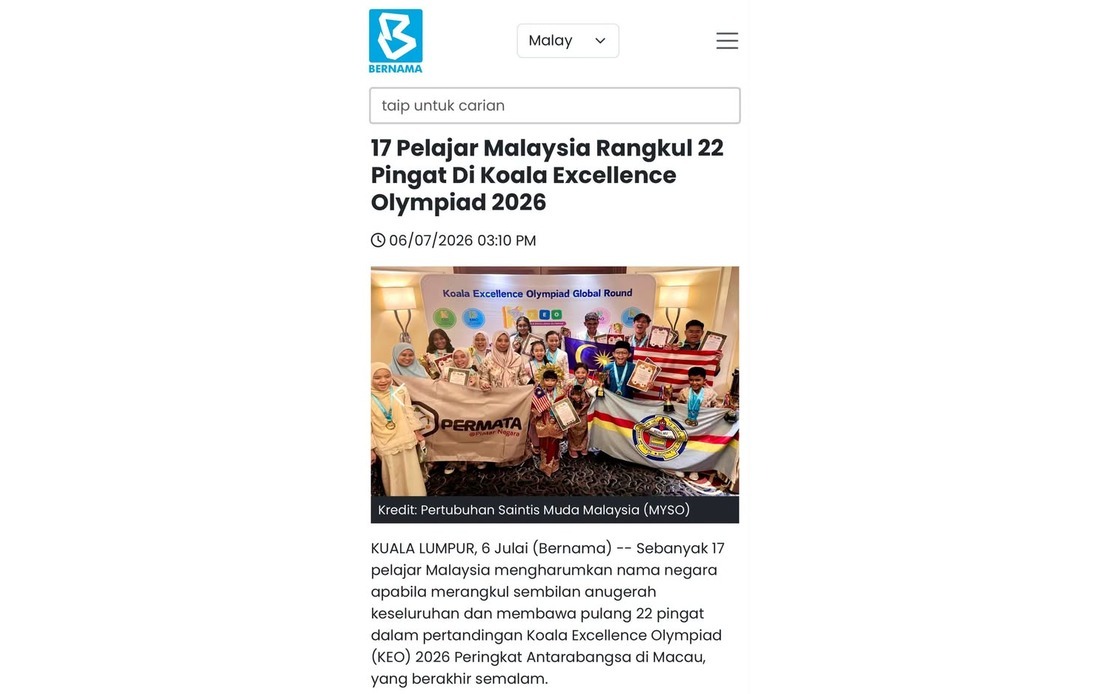 PM Anwar Praises 17 Malaysian Students for Stellar Performance at KEO 2026 Global Finals