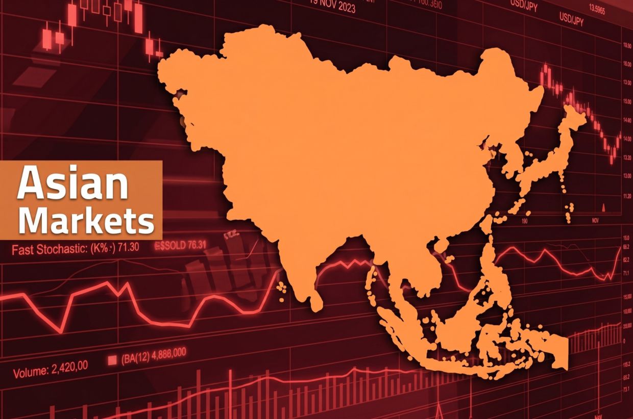 Asian Markets Weaken as Middle East Tensions and Fed Rate Outlook Weigh on Investor Sentiment