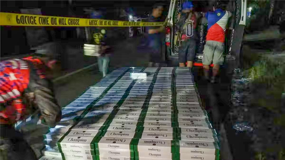 Police officer and businessman held over P1.9 million cigarette smuggling operation in Zamboanga