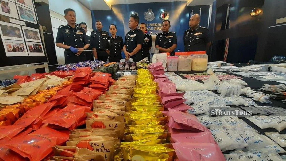 Police uncover major drug lab in Butterworth condominium, arrest couple with RM9.7 million haul