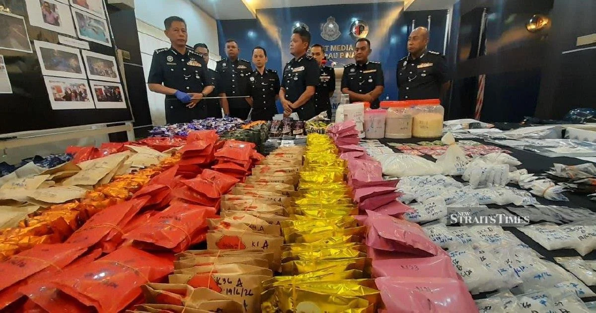 Police uncover major drug lab in Butterworth condominium, arrest couple with RM9.7 million haul