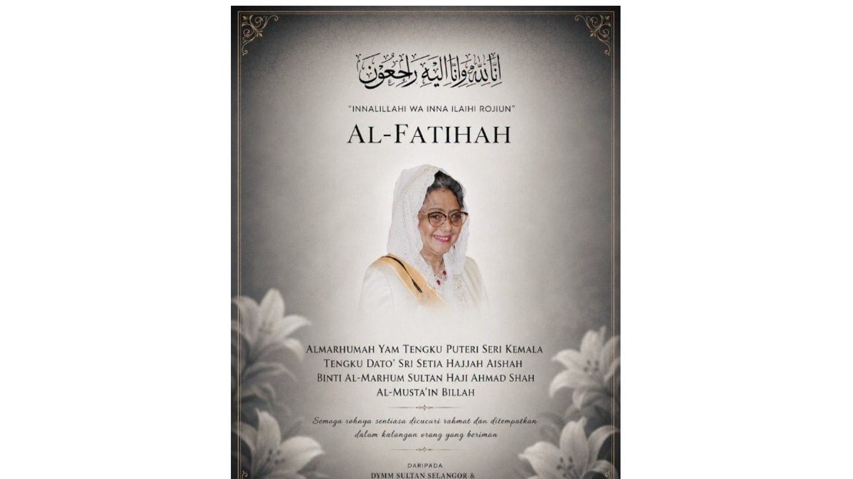 Selangor Royal Couple Extend Condolences Over Pahang Sultan's Sister's Death
