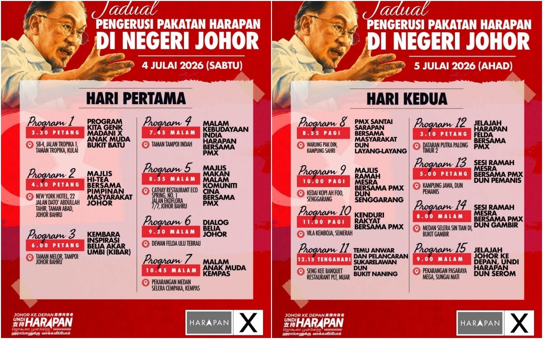 Anwar Ibrahim Launches Intensive Johor Campaign with 15 Weekend Events