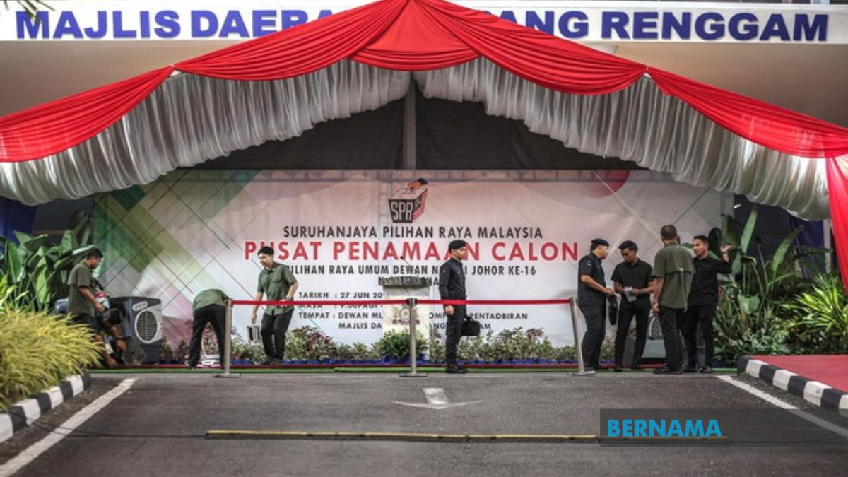 Johor's 16th State Election Kicks Off as 56 Nomination Centres Open Statewide