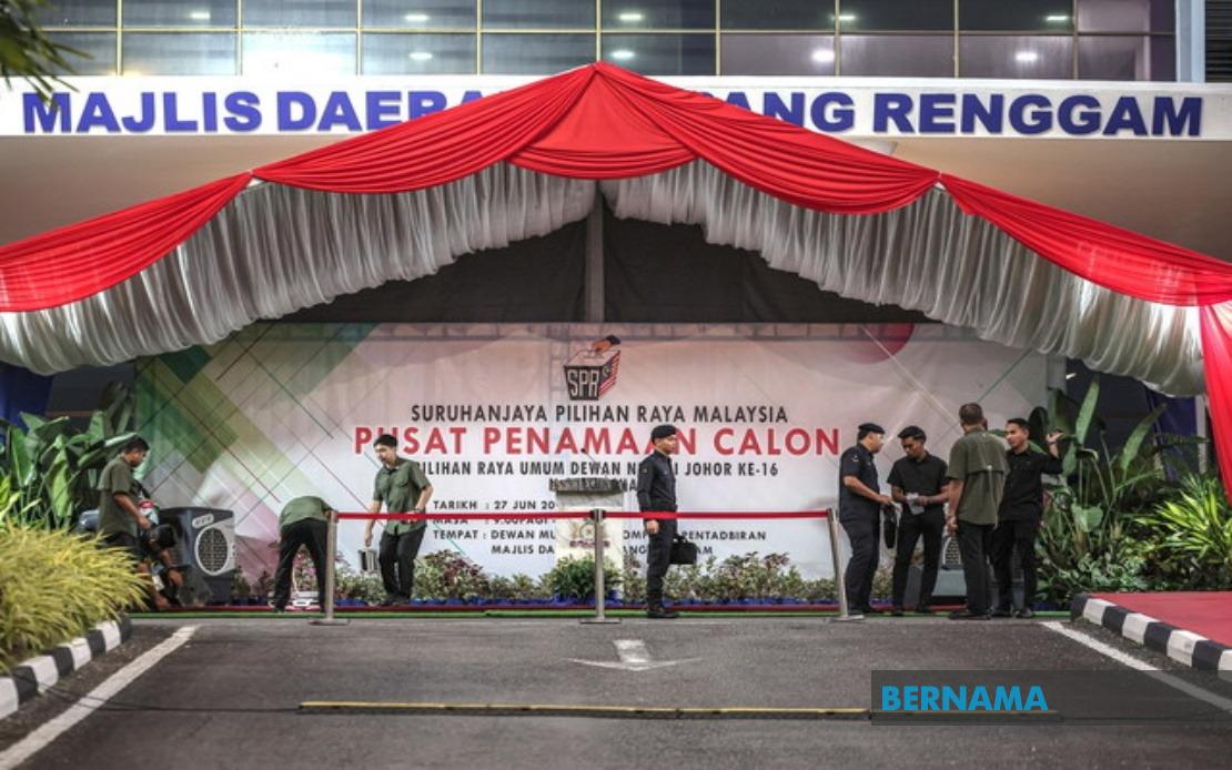 Johor's 16th State Election Kicks Off as 56 Nomination Centres Open Statewide