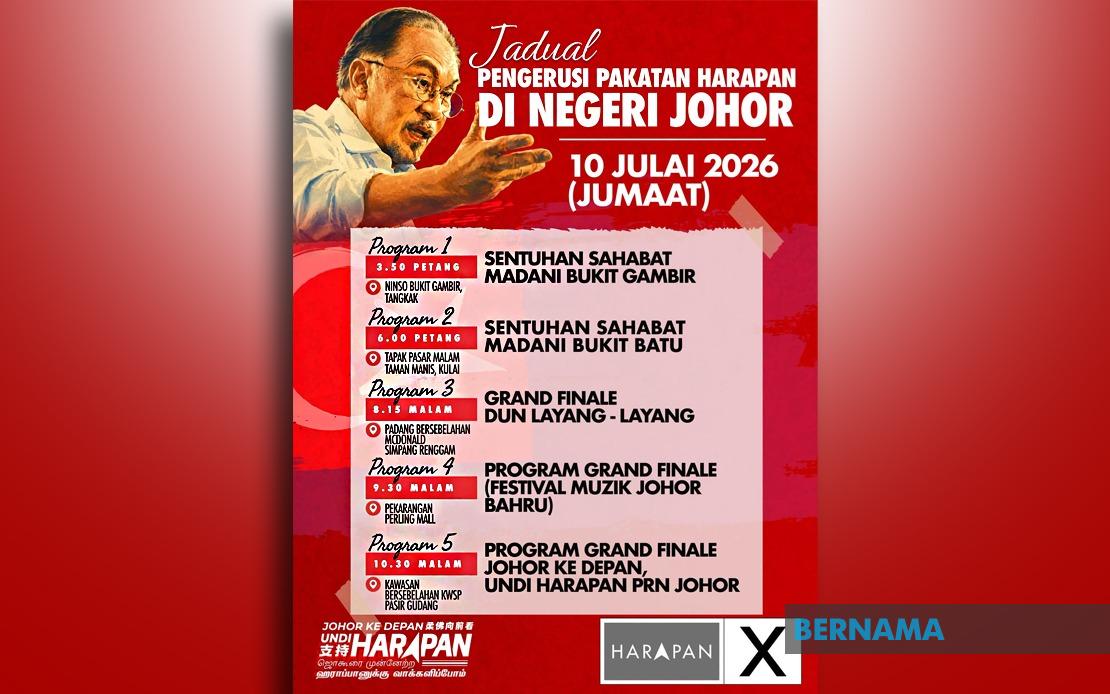 Anwar Ibrahim Launches Final Campaign Push Across Five Johor Constituencies Ahead of Saturday's Election