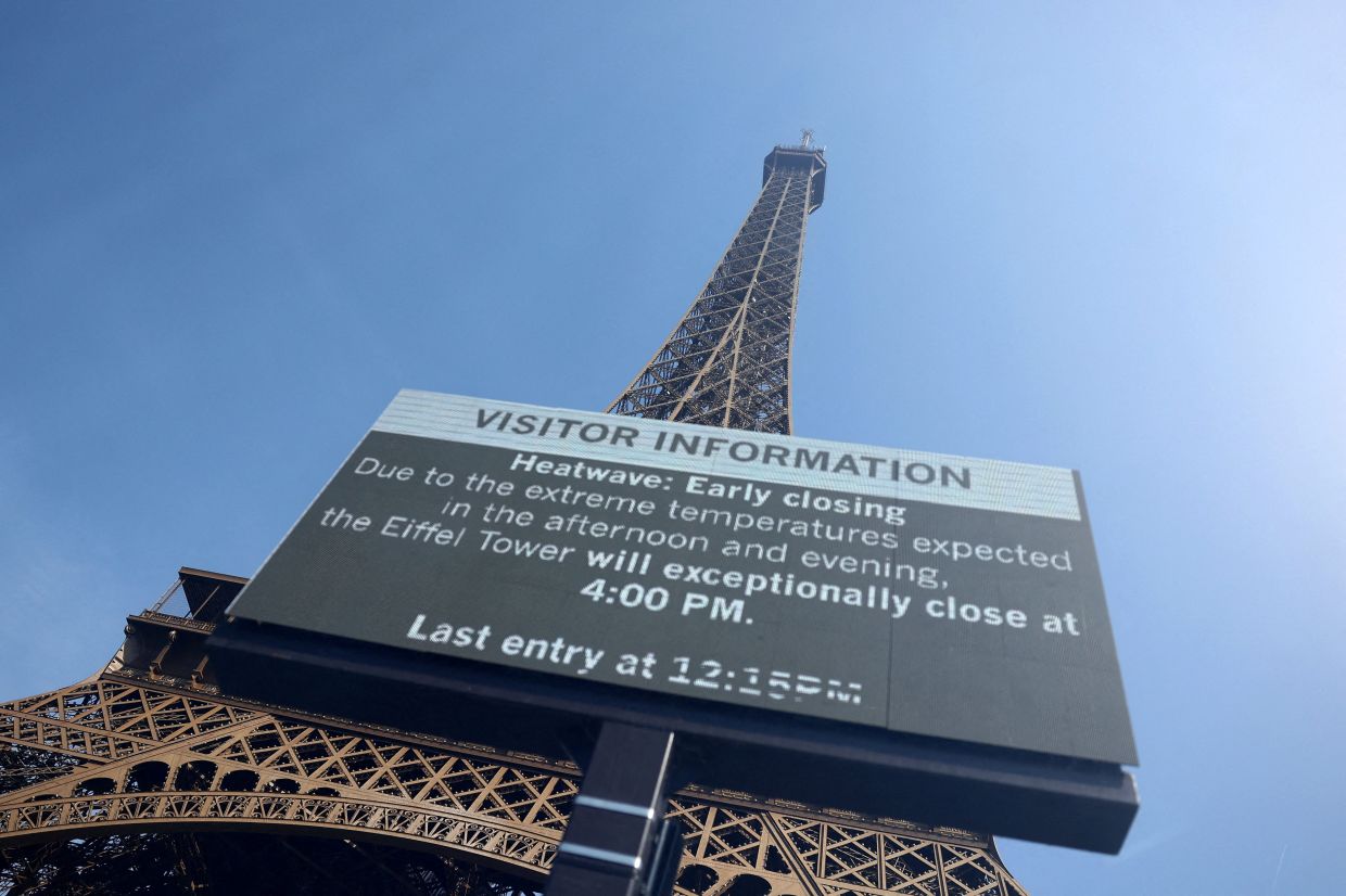 Record Paris heatwave forces early closures of iconic attractions, leaving tourists dismayed