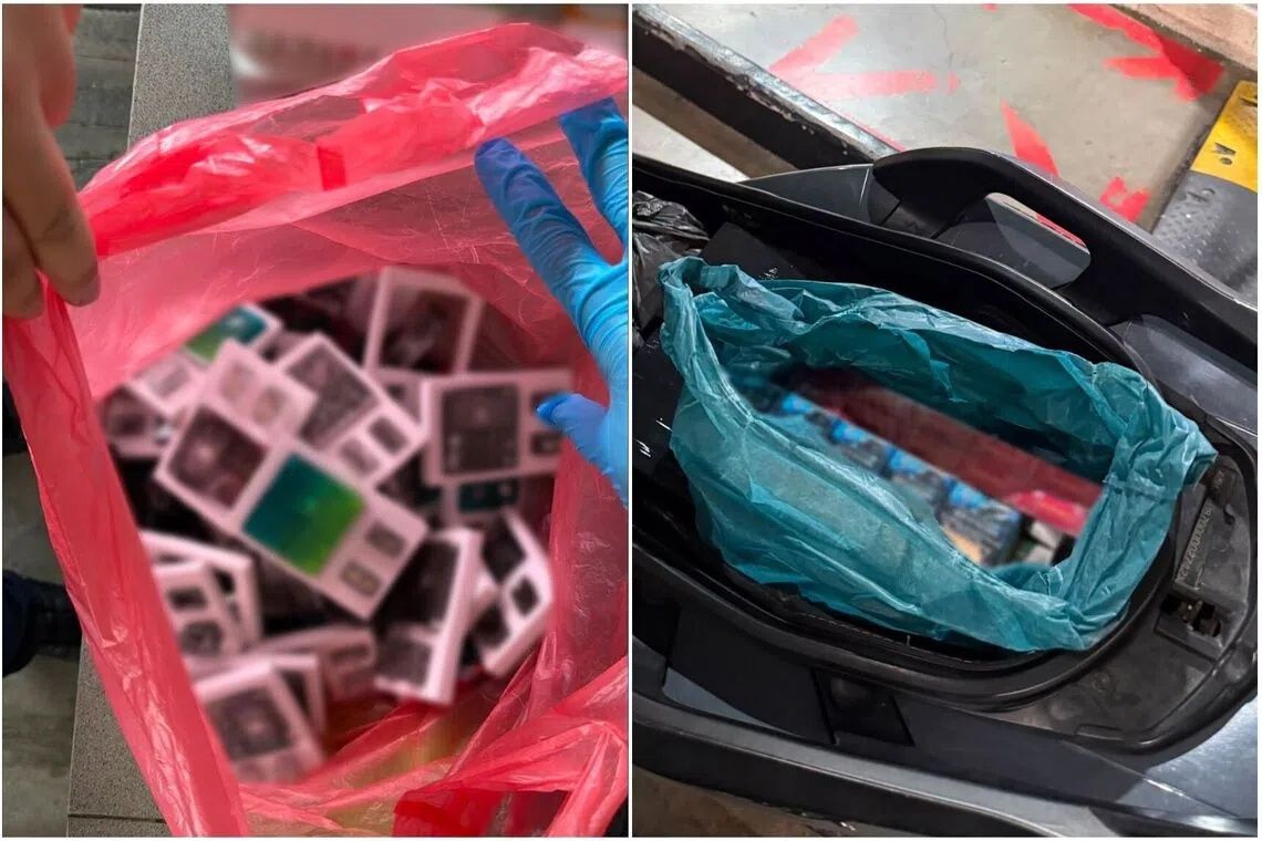 Two riders held at Woodlands for smuggling cigarettes and vapes into Singapore