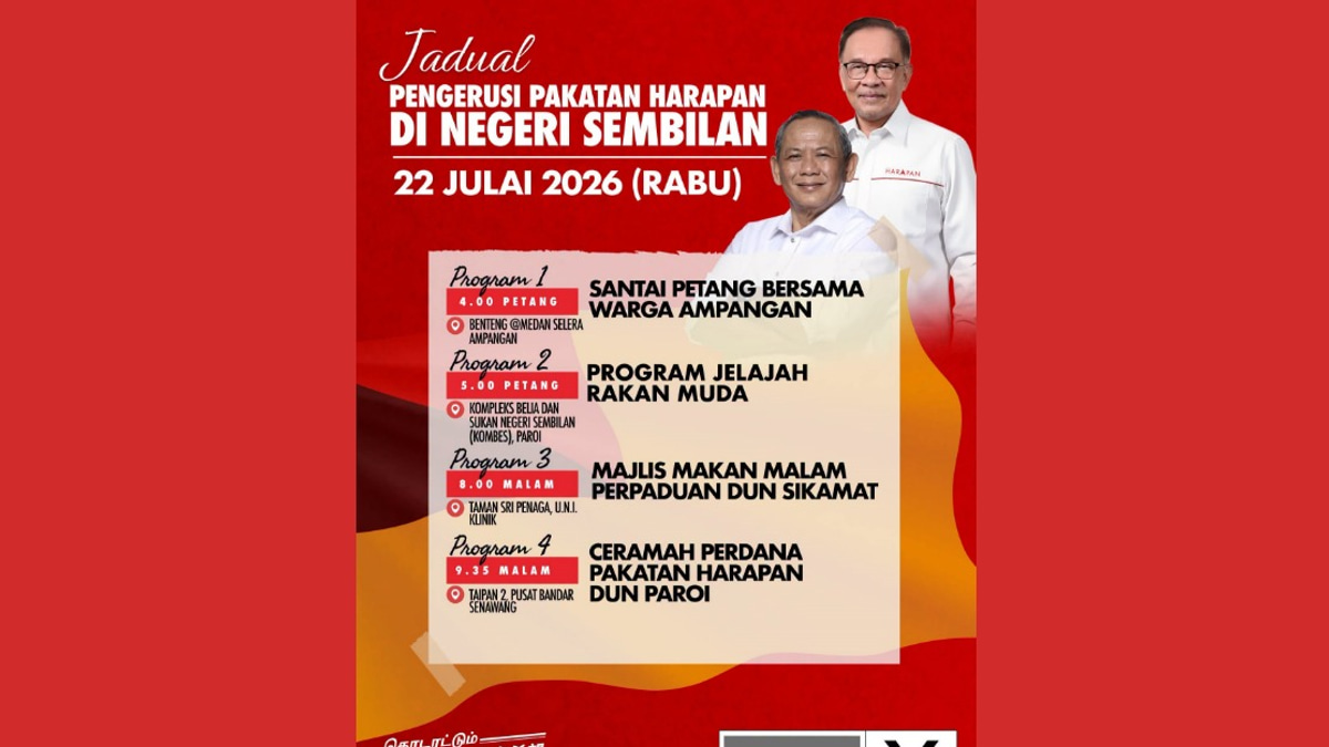 Anwar Launches Negeri Sembilan Campaign Push as PH Bids to Retain State