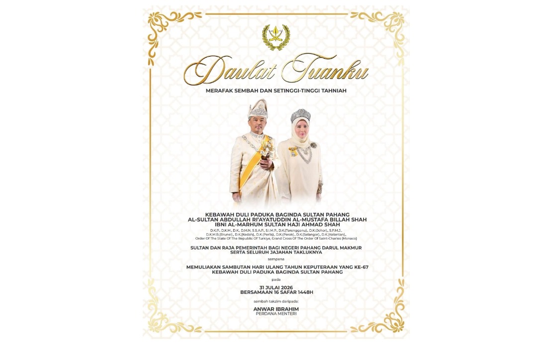 PM Anwar Extends Birthday Greetings To Sultan Of Pahang