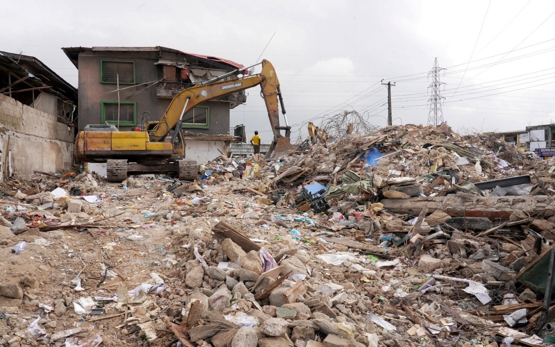 Nine Dead, 27 Rescued After Three-Story Shopping Complex Collapses in Lagos