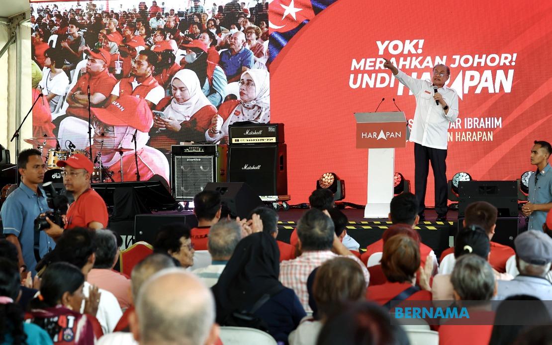 Anwar Urges End to Najib Release as Campaign Issue in Johor Election